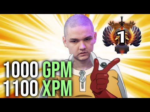Yatoro Rank 1 FARM SPEED — almost 1000 GPM, 1100 XPM Anti-Mage