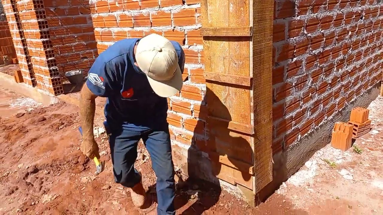 Travamento de caixa de coluna de canto com pregos arames e agulhas!