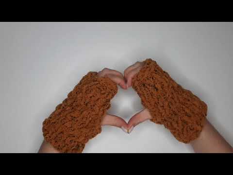 Митенки из Ализе Пуффи/Alize Puffy за 10 минут