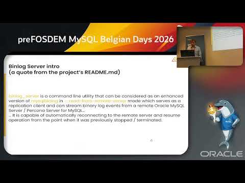 Watch on YouTube: Binary Log Server - the missing MySQL infrastructure component