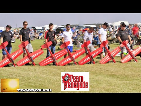 TEAM RENEGADE RC  FLYING 7 X GLOW POWERED "PB CRESCENT BULLETS" - BMFA NATIONALS FLIGHTLINE - 2019