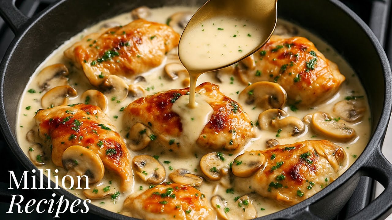 One‑Skillet Creamy Mushroom Chicken