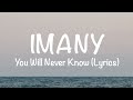 Imany - You Will Never Know (Lyrics)