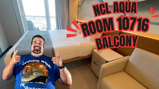 Inside NCL Aqua Balcony Room 10716 — See the Space & Balcony Setup!