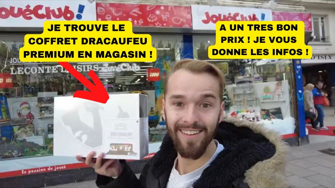 VLOG POKEMON - J'AI ENFIN TROUVE LE COFFRET DRACAUFEU PREMIUM FR EN MAGASIN ! JE VOUS DONNE L'INFO !