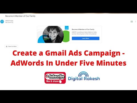Create Gmail Ads Campaign AdWords In Five Minutes