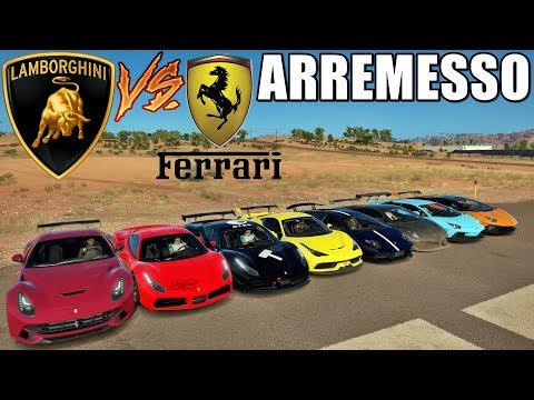 ARREMESSO DE CARROS - LAMBORGHINI VS FERRARI - FORZA HORIZON 3 - GAMEPLAY