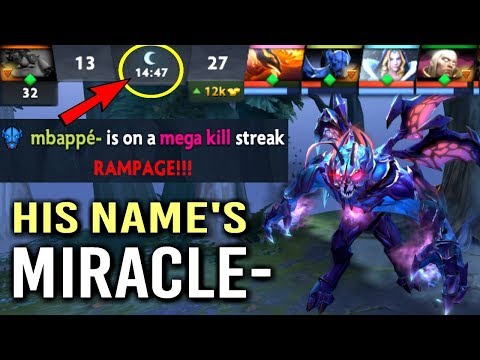 Miracle- New Very Rare Set Night Stalker RAMPAGE in 14 Min Epic Gameplay WTF Dota 2