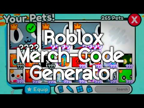 Pet Simulator X Merch Code Generator
