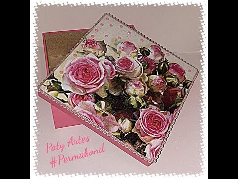 Técnica de Decoupagem em caixa de MDF Representando a Empresa Permabond