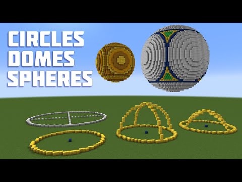 Simple Ways to Build Circles, Domes, and Spheres from Scratch | Minecraft Tutorial