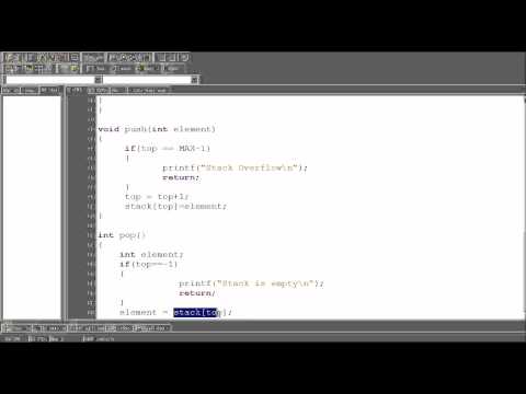 Data Structure Tutorial 2 3 Stack Using Array Pop Function