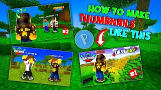 How To Make Minecraft Thumbnail In Android | How To Make Thumbnail In Pixellab |