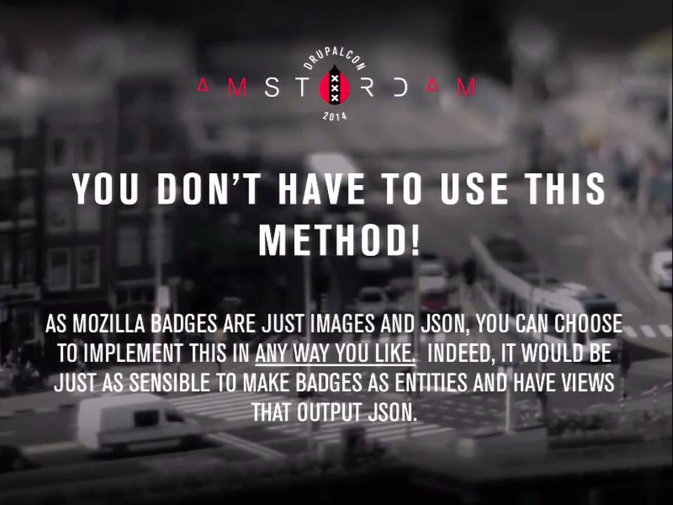 DrupalCon Amsterdam 2014: Recognising achievements and contributions with Open Badges
