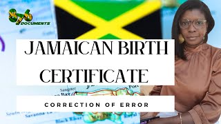 INCORRECT NAME ON YOUR JAMAICAN BIRTH CERTIFICATE - Correction of Error, Deed Poll