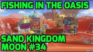 Super Mario Odyssey - Sand Kingdom Moon #34 - Fishing in the Oasis