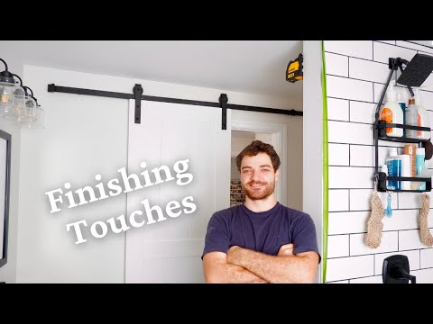 Sliding Barn Door Installation - Bathroom remodel part 6