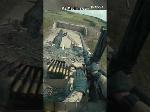 Reloading and shooting with the US Army Abrams tank machine gun