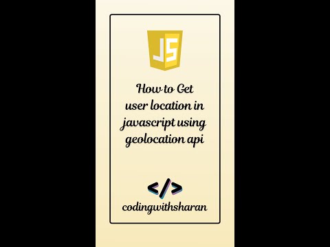 Javascript Geolocation Api Tutorial Get User Location Fast Shorts Javascript