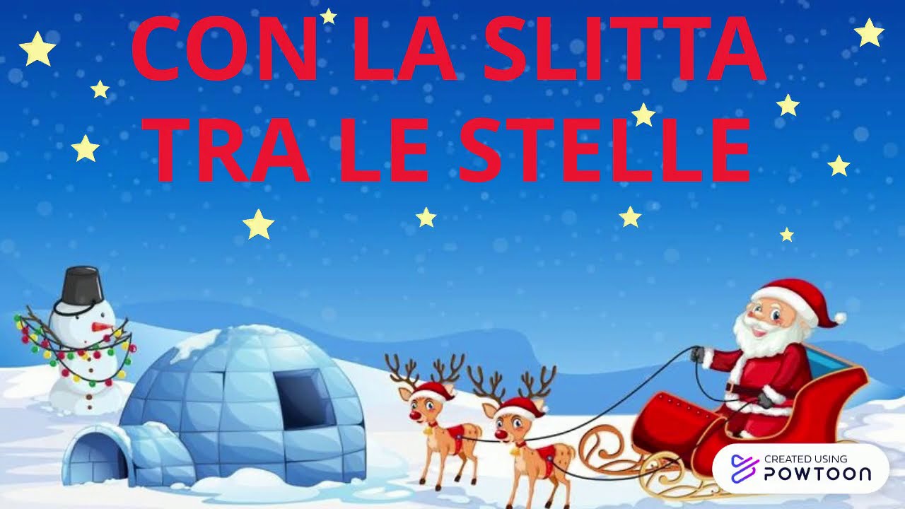 CON LA SLITTA TRA LE STELLE - POESIA DI NATALE PER BAMBINI