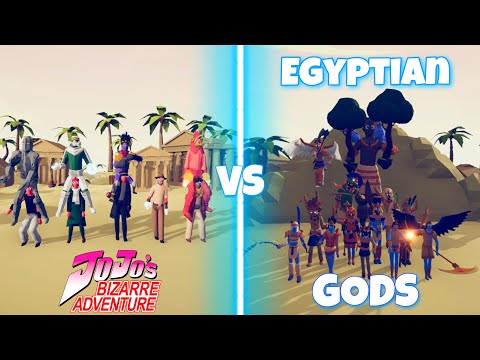 Team Jojo Vs Egyptian Gods Faction | Totally Accurate Battle Simulator