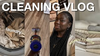CLEANING VLOG | *productive + motivating *, laundry, dishes..