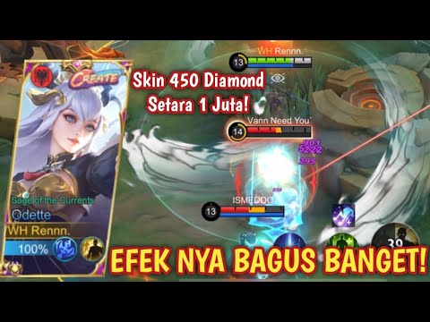 REVIEW SKIN ODETTE SANGE OF THE CURRENTS | EFEK ANIMASINYA BAGUS BANGET! ODETTE NEW SKIN - MLBB