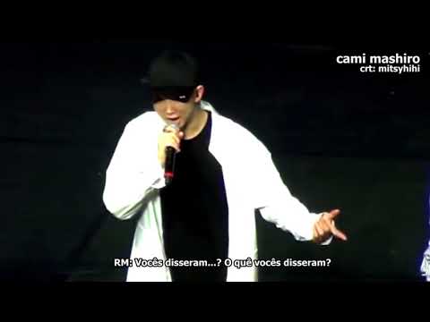 RM agradece fãs brasileiros pelo o "We Love You" (Wings Tour in Brazil 20.03.17)