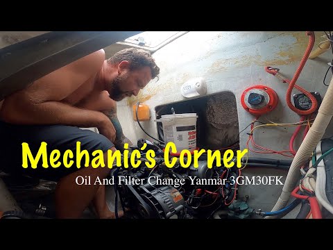 How to change oil & filters on Yanmar Diesel Engine GM30FK on Sailing Catamaran - Mechanic's Corner