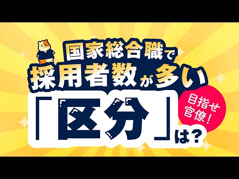 国家総合職で採用者数が多い「区分」は?