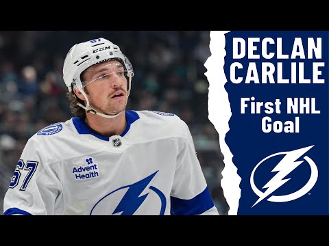 Declan Carlile #67 (Tampa Bay Lightning) first NHL goal Dec 14, 2024