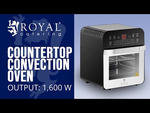 video - Factory second Countertop Convection Oven - 1,600 W - 13 programmes - incl. oven rack, baking sheet, rotisserie and drip tray