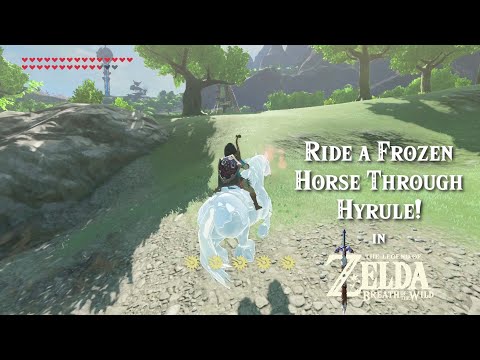 How to Ride a FROZEN HORSE in The Legend of Zelda Breath of the Wild (Glitch)!