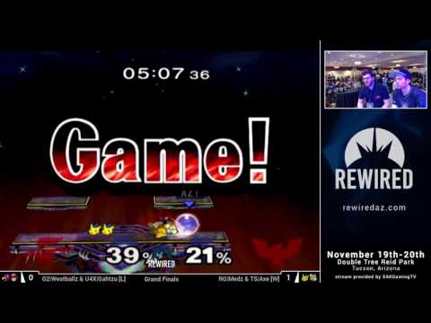 Rewired 2016 Melee Doubles Grand Finals - Westballz & Gahtzu (Red) vs RG|Medz & TS|Axe (Blue)