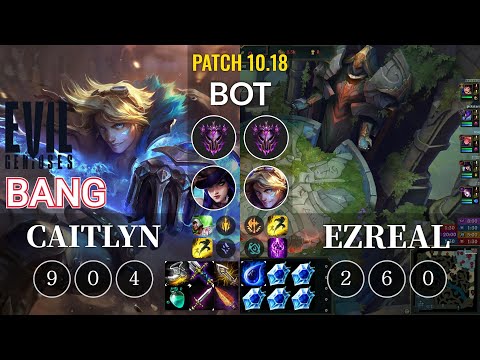 EG Bang Caitlyn vs Ezreal Bot - KR Patch 10.18