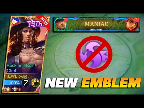 GOODBYE KILLING SPREE!😱 THIS CLINT NEW BEST EMBLEM WILL MAKE HIM META AGAIN!! (must try) MLBB