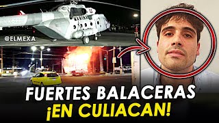 ¡BOMBAZO! Militares le cayeron a Ovidio Guzmán con un helicóptero artillado, en Culiacán.