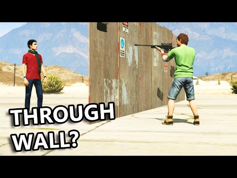 GTA V - Can you kill enemy through wall,wood,glass...?