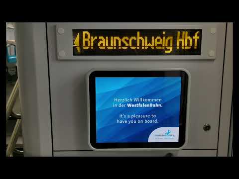 Westfalenbahn GmbH - RE 70 nach Braunschweig Hbf - Stationsansage Braunschweig Hbf