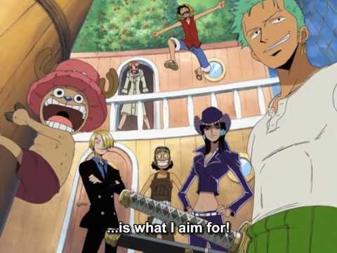 One Piece OP 03 - Hikari E (FUNimation English Dub, Sung by Vic Mignogna, Subtitled)
