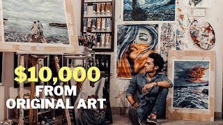 How I made $10,000 from just selling original artworks? Pakistani Artist [urdu/hindi]