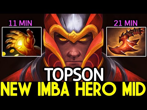 TOPSON [Dragon Knight] New Imba Hero Mid with Midas + Str Blink Dota 2