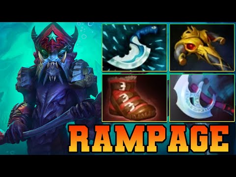 Rampage + 25 Kills Slardar !! Slardar Dota 2 OffLane Pro Gameplay Build Carry Guide 7.39