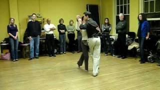Michael Nadtochi and Angeles Chanaha improvising with basic Argentine Tango moves