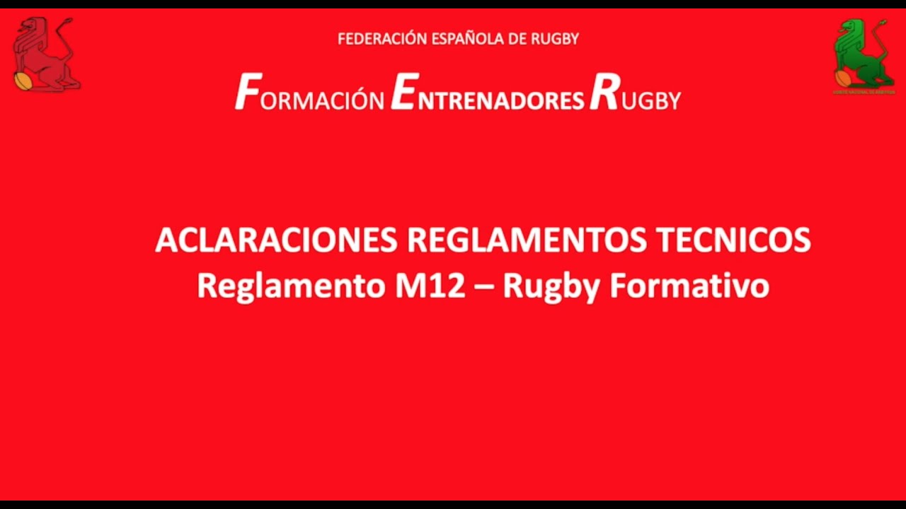 Aclaraciones al Reglamento técnico M12