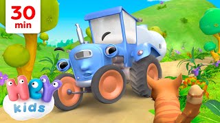Big blue tractor left the farm 🚜 | Animal Songs for Kids | HeyKids Nursery Rhymes