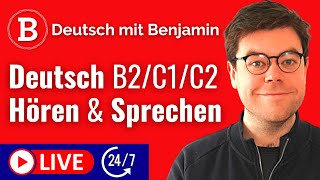 Deutsch lernen LIVE 24/7 🔴 Umgangssprache | Aussprache verbessern | Deutsch B1 B2 C1 C2