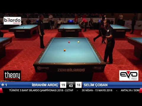 İBRAHİM ARDIÇ & SELİM ÇOBAN Bilardo Maçı - 2018 ERKEKLER 2.ETAP-5.Ön Eleme