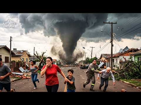 NOVO TERROR no RS: TORNADO espalha o pânico e destruição