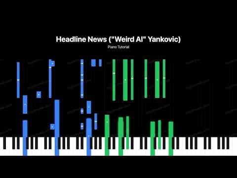 Easy Piano Tutorial (Synthesia) (Headline News ())